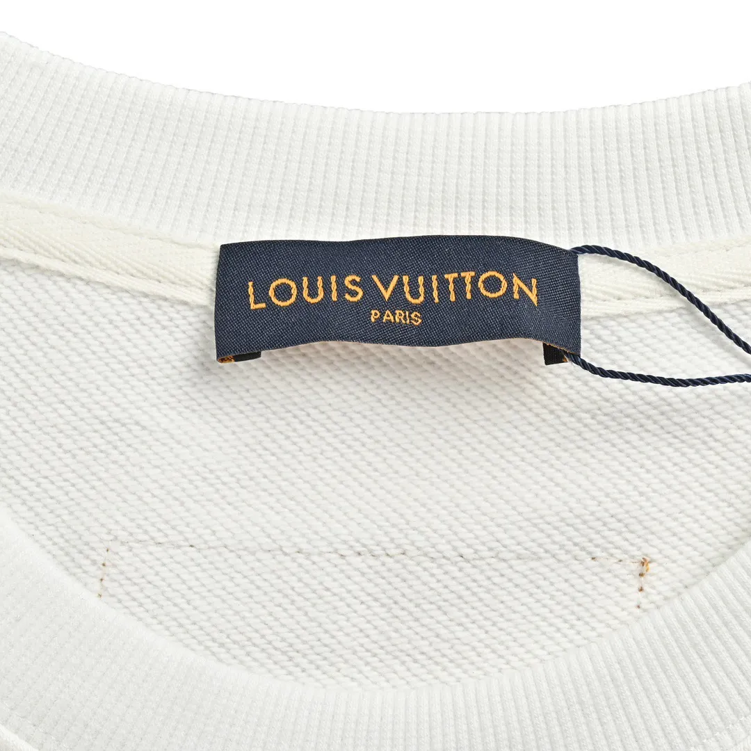 Louis Vuitton/Louis Vuitton 24FW graffiti hand-painted pumpkin round neck sweatshirt